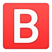 🅱️ Emoji Großbuchstabe B in rotem Quadrat Google Android 11.0.