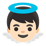 👼🏻 Emoji Bebé ángel: Tono De Piel Claro en Google Android 11.0.