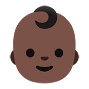 👶🏿 Emoji Bebé: Tono De Piel Oscuro en Google Android 11.0.