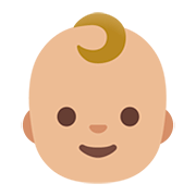 👶🏼 Emoji Bebé: Tono De Piel Claro Medio en Google Android 11.0.