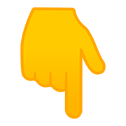 👇 Emoji Dorso Da Mão Com Dedo Indicador Apontando Para Baixo na Google Android 11.0.