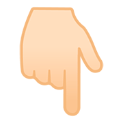 👇🏻 Emoji Dorso Da Mão Com Dedo Indicador Apontando Para Baixo: Pele Clara na Google Android 11.0.