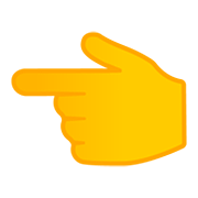 👈 Emoji Dorso Da Mão Com Dedo Indicador Apontando Para A Esquerda na Google Android 11.0.