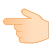 👈🏻 Emoji Dorso De Mano Con índice A La Izquierda: Tono De Piel Claro en Google Android 11.0.