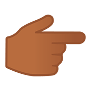 👉🏾 Emoji Dorso De Mano Con índice A La Derecha: Tono De Piel Oscuro Medio en Google Android 11.0.