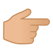 👉🏼 Emoji Dorso Da Mão Com Dedo Indicador Apontando Para A Direita: Pele Morena Clara na Google Android 11.0.