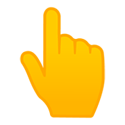👆 Emoji Dorso Da Mão Com Dedo Indicador Apontando Para Cima na Google Android 11.0.