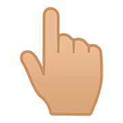 👆🏼 Emoji nach oben weisender Zeigefinger von hinten: mittelhelle Hautfarbe Google Android 11.0.