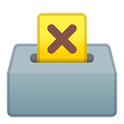 🗳️ Emoji Urna Eleitoral Com Cédula na Google Android 11.0.