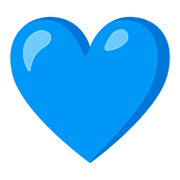 Émoji 💙 Cœur Bleu sur Google Android 11.0.