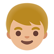 👦🏼 Emoji Niño: Tono De Piel Claro Medio en Google Android 11.0.