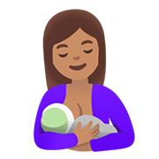 Emoji 🤱🏽 Allattare: Carnagione Olivastra su Google Android 11.0.