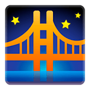 🌉 Emoji Brücke vor Nachthimmel Google Android 11.0.