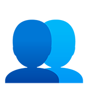Emoji 👥 Profilo Di Due Persone su Google Android 11.0.