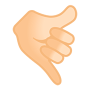 🤙🏻 Emoji ruf-mich-an-Handzeichen: helle Hautfarbe Google Android 11.0.