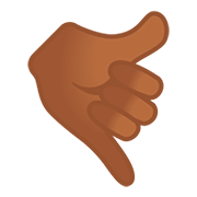 🤙🏾 Emoji ruf-mich-an-Handzeichen: mitteldunkle Hautfarbe Google Android 11.0.