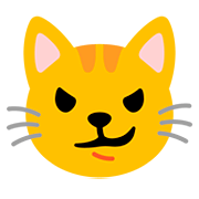 Emoji 😼 Gatto Con Sorriso Sarcastico su Google Android 11.0.