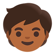 🧒🏾 Emoji Criança: Pele Morena Escura na Google Android 11.0.