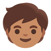 🧒🏽 Emoji Infante: Tono De Piel Medio en Google Android 11.0.
