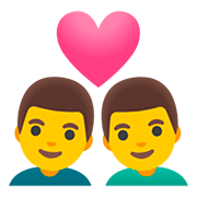 👨‍❤️‍👨 Emoji Liebespaar: Mann, Mann Google Android 11.0.