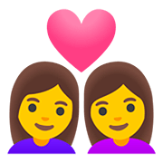 👩‍❤️‍👩 Emoji Liebespaar: Frau, Frau Google Android 11.0.
