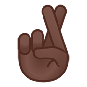 🤞🏿 Emoji Dedos Cruzados: Pele Escura na Google Android 11.0.