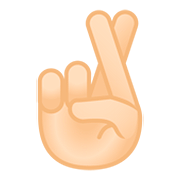 🤞🏻 Emoji Hand mit gekreuzten Fingern: helle Hautfarbe Google Android 11.0.