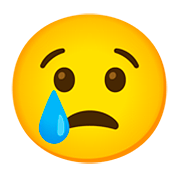 😢 Emoji weinendes Gesicht Google Android 11.0.