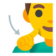 🧏‍♂️ Emoji Hombre Sordo en Google Android 11.0.