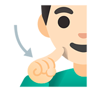 🧏🏻‍♂️ Emoji gehörloser Mann: helle Hautfarbe Google Android 11.0.
