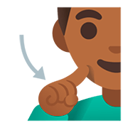 🧏🏾‍♂️ Emoji Hombre Sordo: Tono De Piel Oscuro Medio en Google Android 11.0.