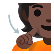 🧏🏿 Emoji Pessoa Surda: Pele Escura na Google Android 11.0.