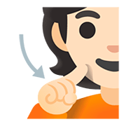 Emoji 🧏🏻 Persona Con Problemi Di Udito: Carnagione Chiara su Google Android 11.0.