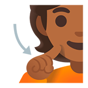 🧏🏾 Emoji Persona Sorda: Tono De Piel Oscuro Medio en Google Android 11.0.