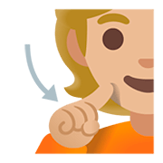 Emoji 🧏🏼 Persona Con Problemi Di Udito: Carnagione Abbastanza Chiara su Google Android 11.0.