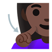 Emoji 🧏🏿‍♀️ Donna Con Problemi Di Udito: Carnagione Scura su Google Android 11.0.