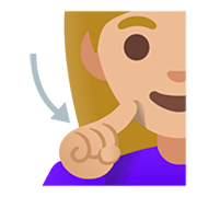 Emoji 🧏🏼‍♀️ Donna Con Problemi Di Udito: Carnagione Abbastanza Chiara su Google Android 11.0.