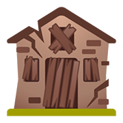 Emoji 🏚️ Casa In Rovina su Google Android 11.0.
