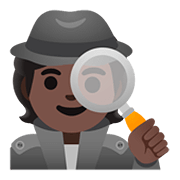 🕵🏿 Emoji Detektiv(in): dunkle Hautfarbe Google Android 11.0.