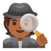 🕵🏾 Emoji Detetive: Pele Morena Escura na Google Android 11.0.