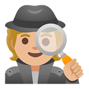 Emoji 🕵🏼 Detective: Carnagione Abbastanza Chiara su Google Android 11.0.