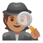 🕵🏽 Emoji Detektiv(in): mittlere Hautfarbe Google Android 11.0.