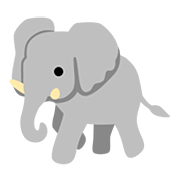 Emoji 🐘 Elefante su Google Android 11.0.