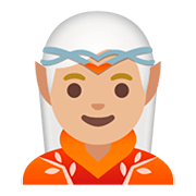 Émoji 🧝🏼 Elfe : Peau Moyennement Claire sur Google Android 11.0.