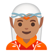 🧝🏽 Emoji Elfo: Pele Morena na Google Android 11.0.