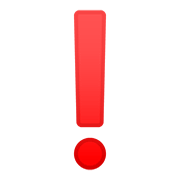 Emoji ❗ Punto Esclamativo Rosso su Google Android 11.0.