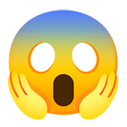 Emoji 😱 Faccina Terrorizzata su Google Android 11.0.
