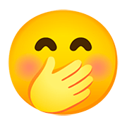 🤭 Emoji verlegen kicherndes Gesicht Google Android 11.0.