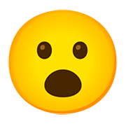 Emoji 😮 Faccina Con Bocca Aperta su Google Android 11.0.