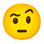 🤨 Emoji Gesicht mit hochgezogenen Augenbrauen Google Android 11.0.